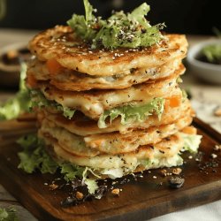 Receta de Torre de panqueques salada