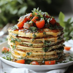 Receta de Torre de panqueques salada