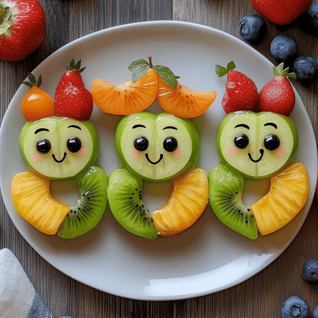 Receta de Figuras con frutas para niños