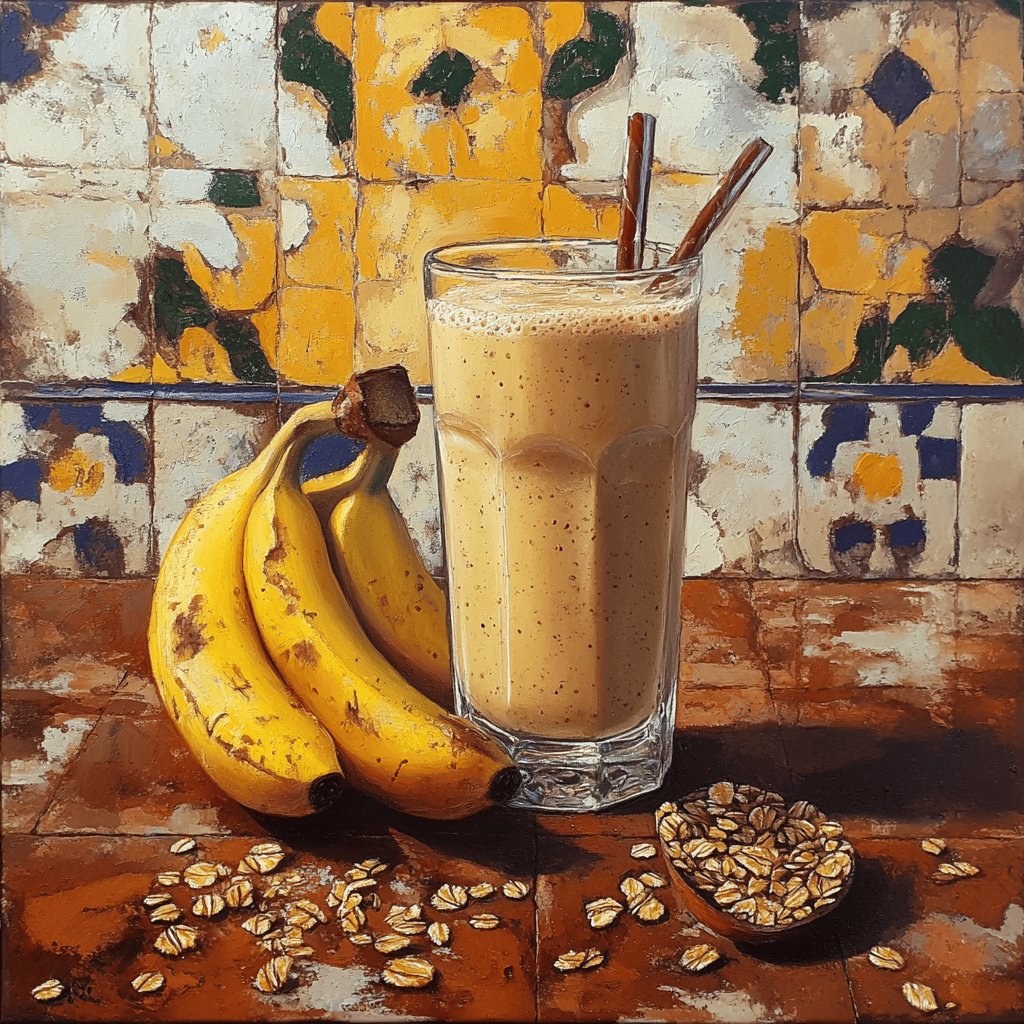 Batido de plátano y avena