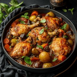 Receta de Pollo guisado con verduras