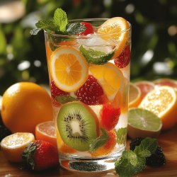 Agua de frutas estilo tradicional