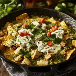 Chilaquiles verdes con pollo