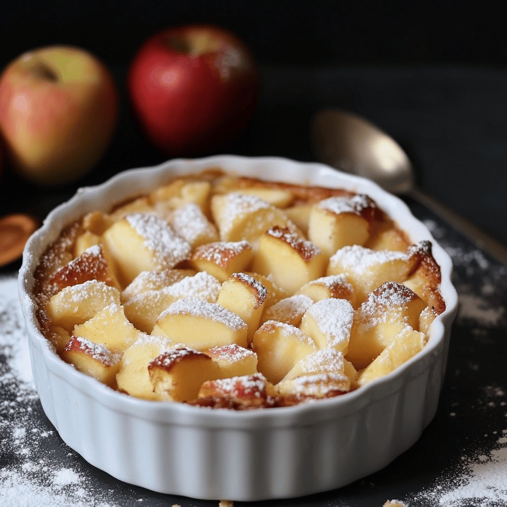 Budín de manzana con harina