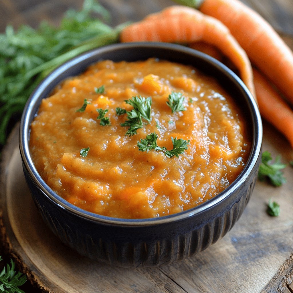 Salsa de zanahoria y cebolla para carne