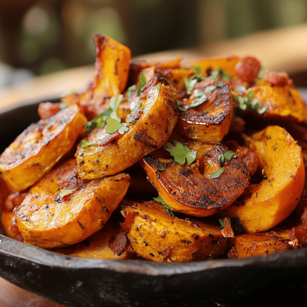 Calabaza frita con chorizo