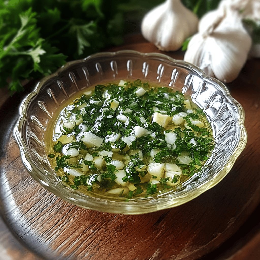 Salsa de ajo y perejil fácil y rápida