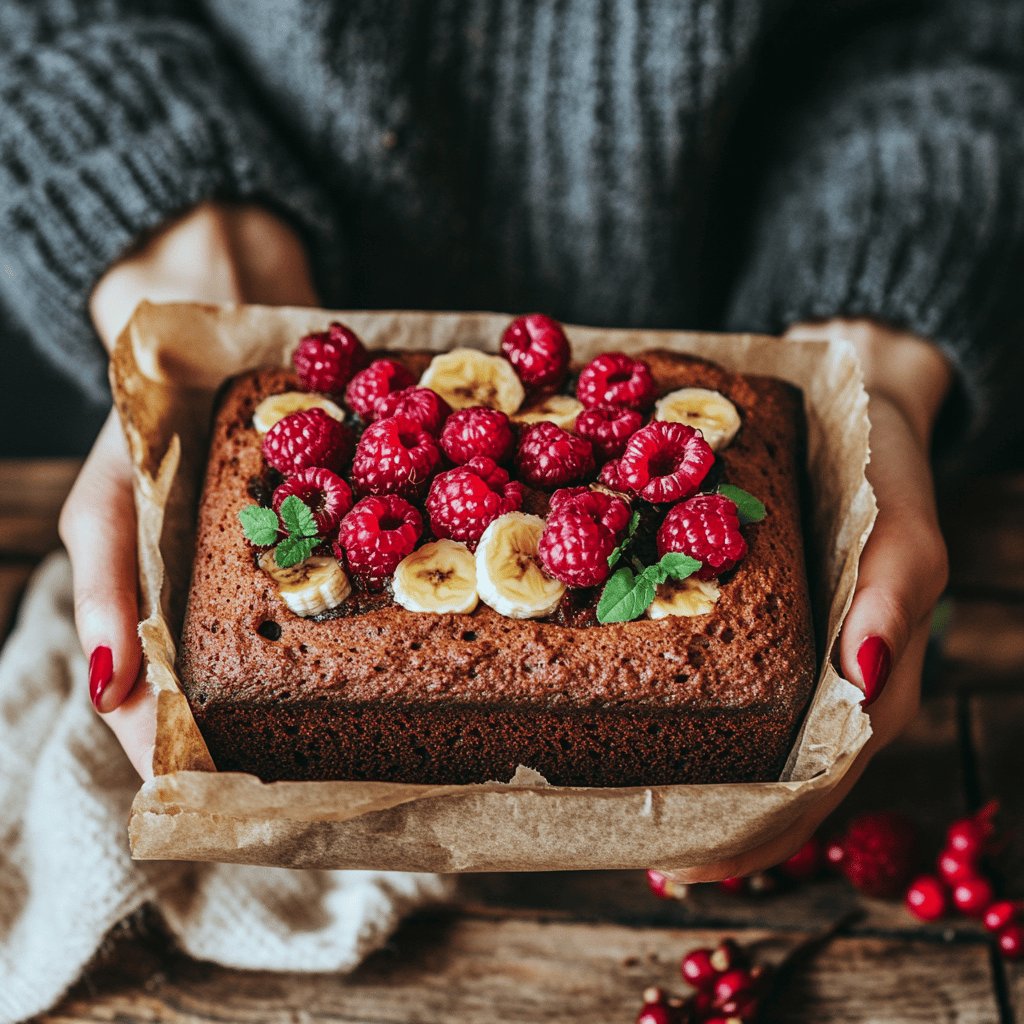 Budín de banana vegano sin lactosa