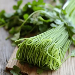 Receta de Espagueti verde con cilantro