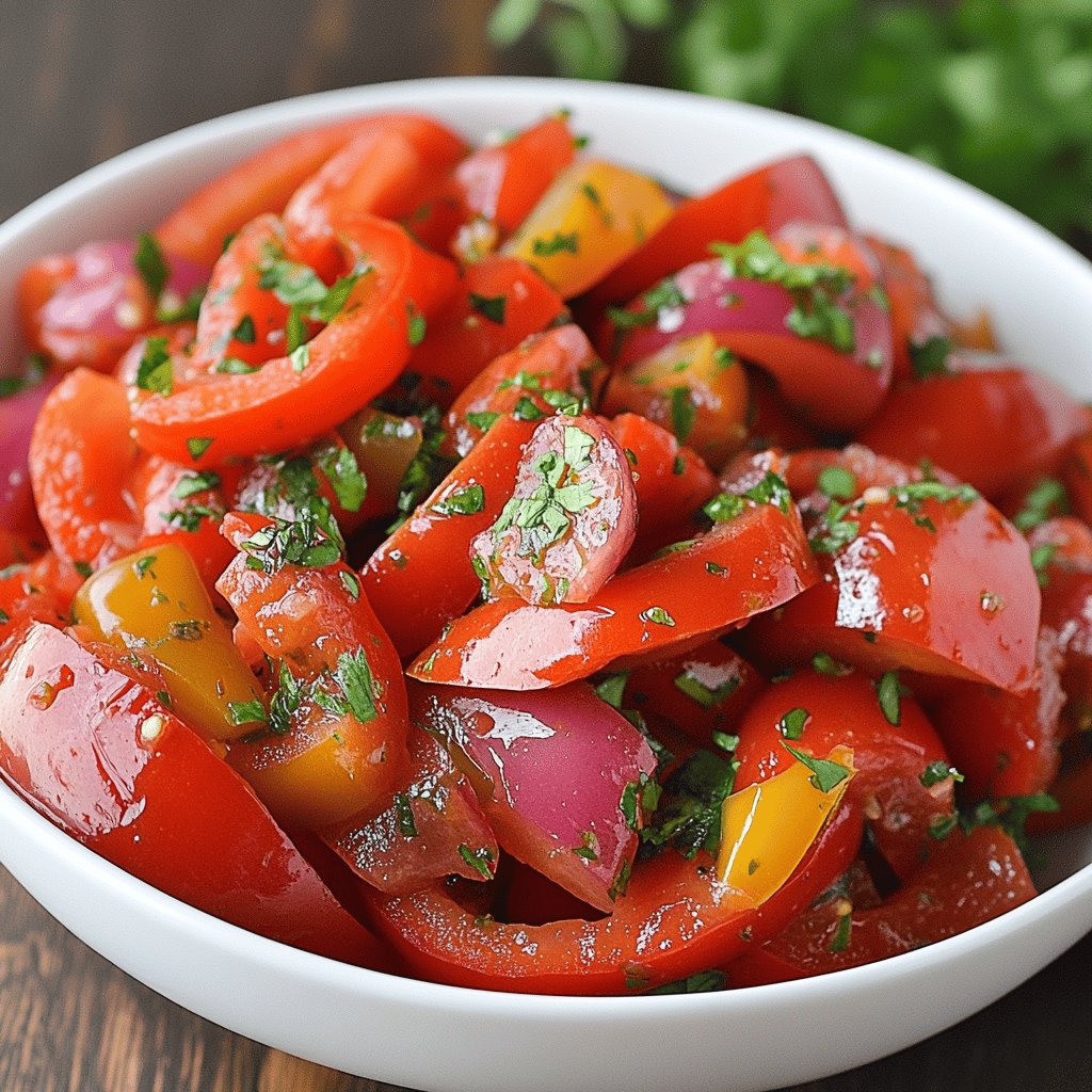 Ensalada de pimientos del piquillo