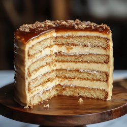 Torta matera con dulce de leche