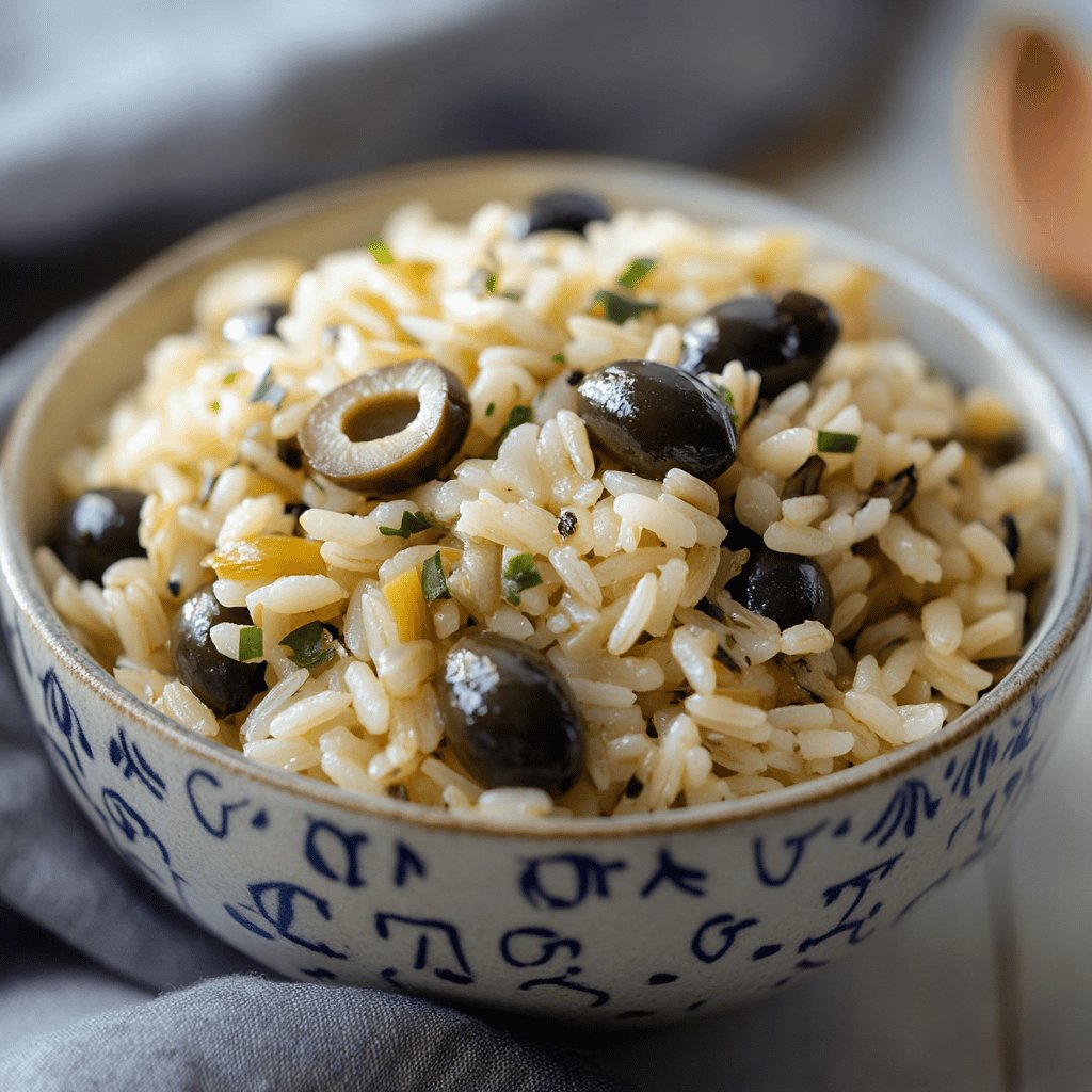 Receta de Arroz con aceitunas