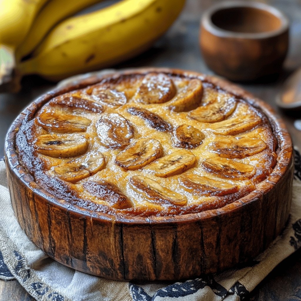 Pastel de banano guatemalteco