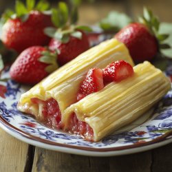 Receta de Tamales de fresa dulces