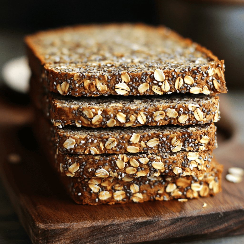 Receta de Pan de avena y chía sin harina