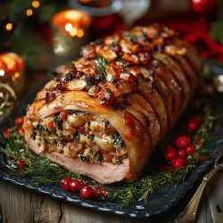 Lomo relleno al horno para Navidad