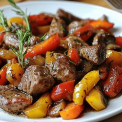 Carne con verduras salteadas