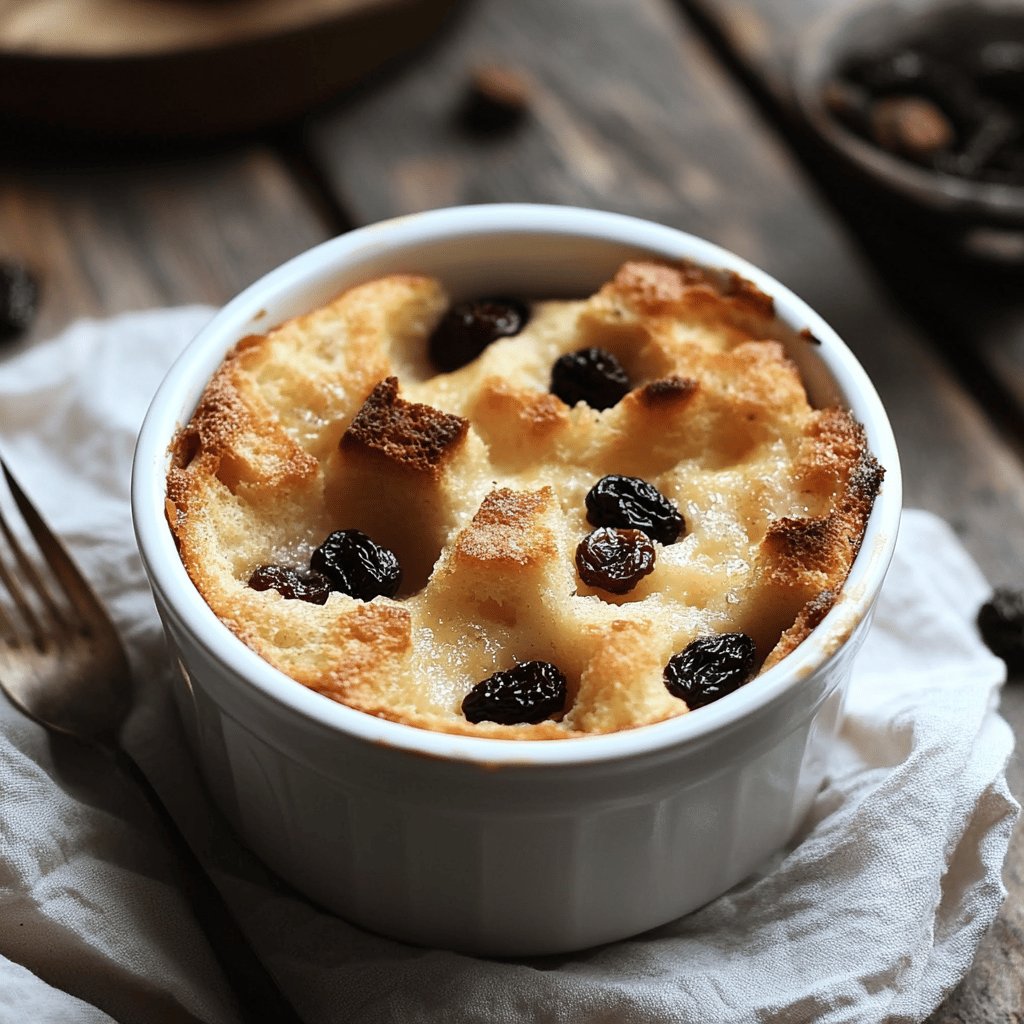 Receta de Budín de pan con pasas de uva