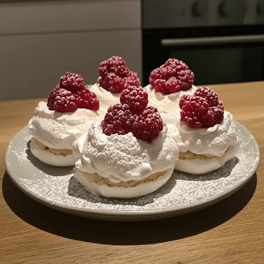 Mini pavlovas con frutos rojos