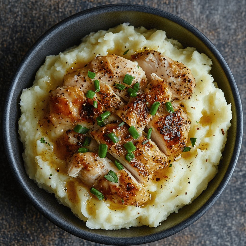 Receta de Puré con pollo a la olla