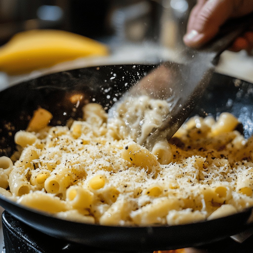 Machas a la parmesana con crema