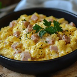 Receta de Huevos Revueltos con Jamón