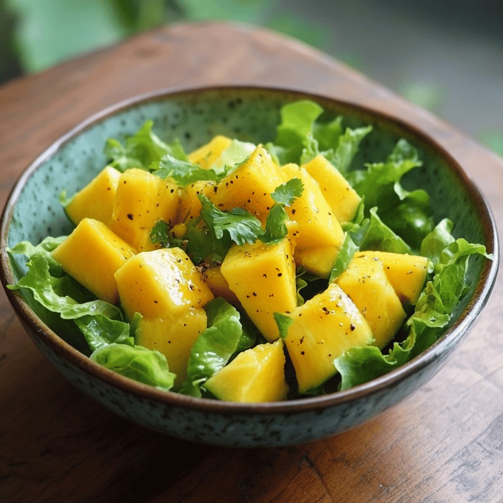 Ensalada de mango y lechuga