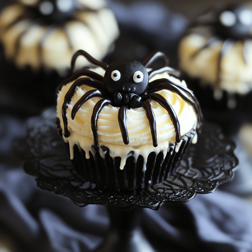 Receta de Magdalenas de araña para Halloween