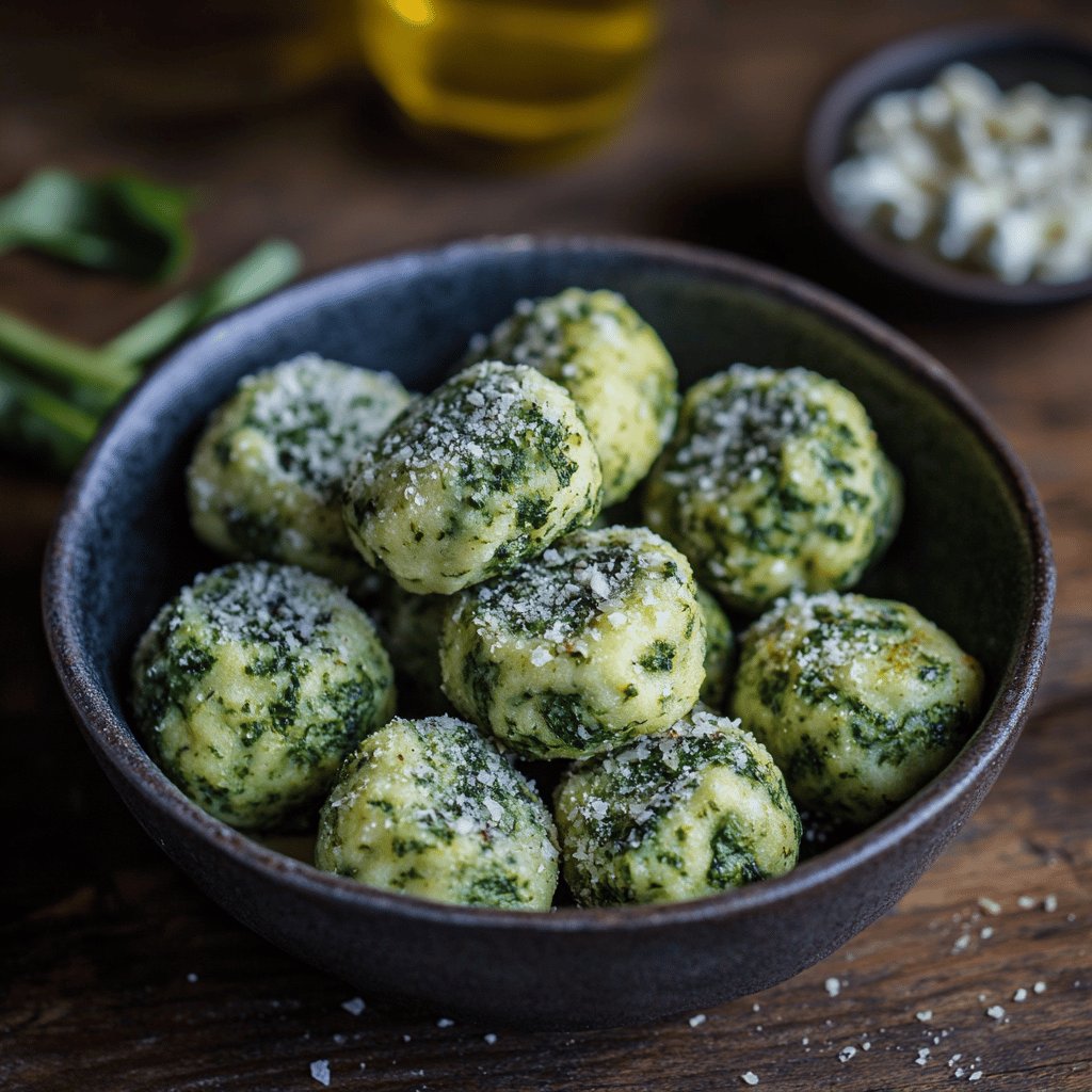 Malfatti de espinaca y ricota