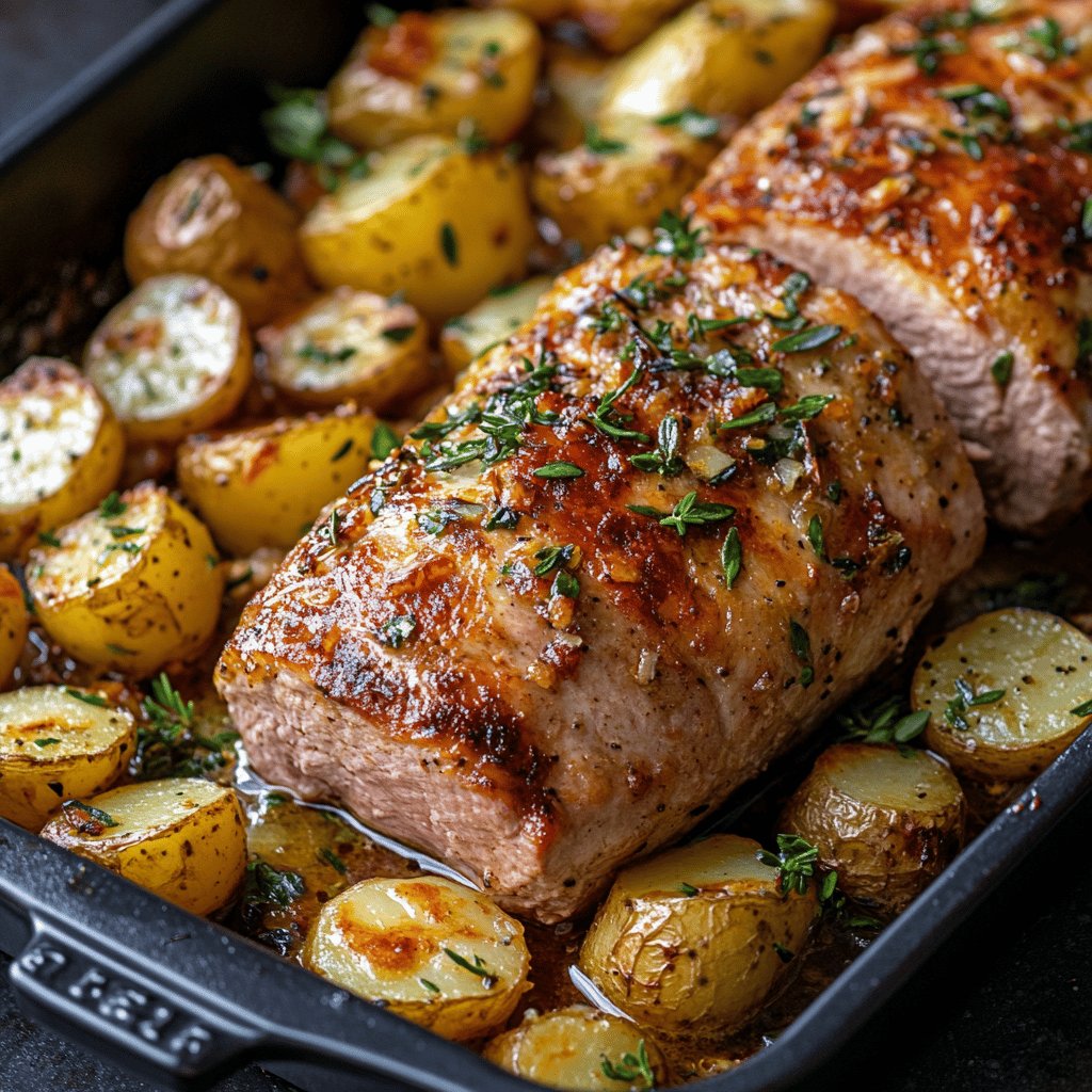 Lomo al horno con patatas