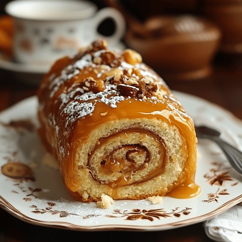 Arrollado de dulce de leche