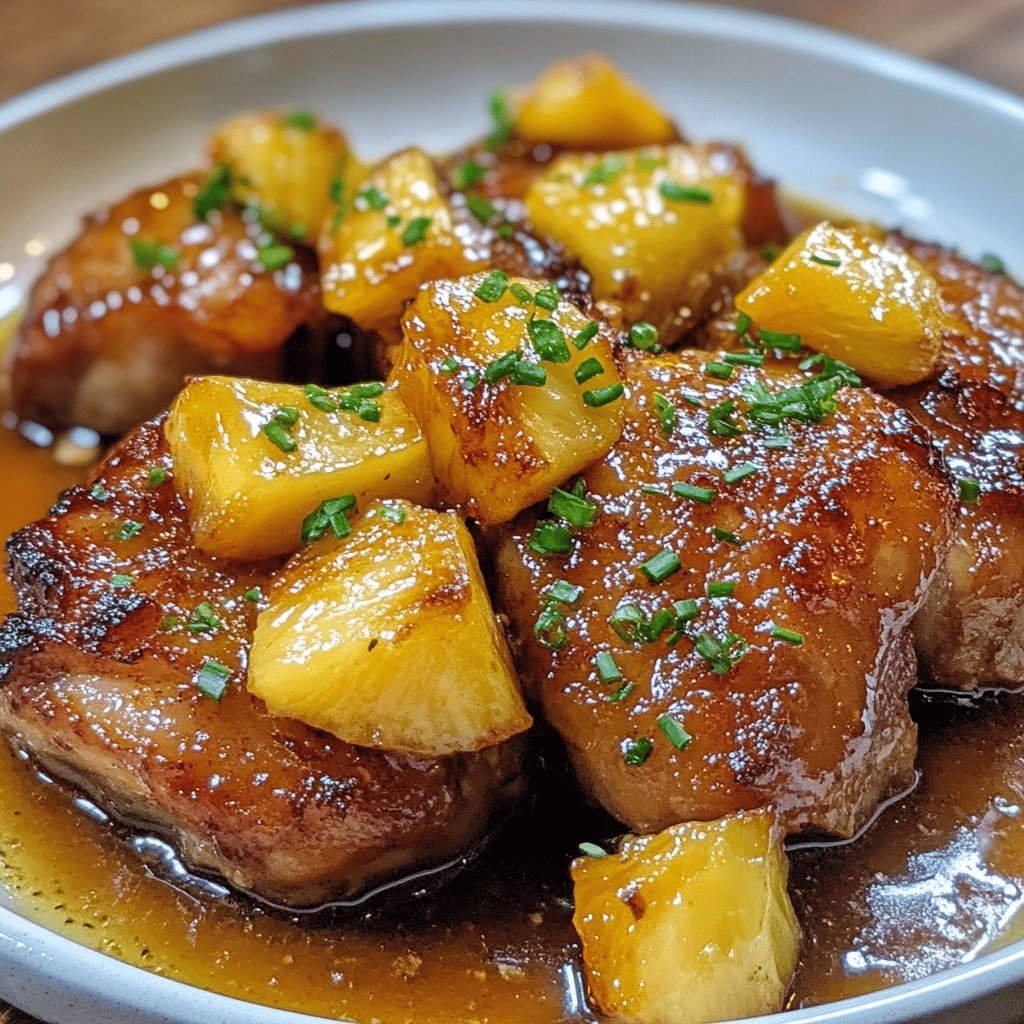 Pierna de puerco en salsa de piña