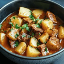 Estofado de patatas con costillas de cerdo