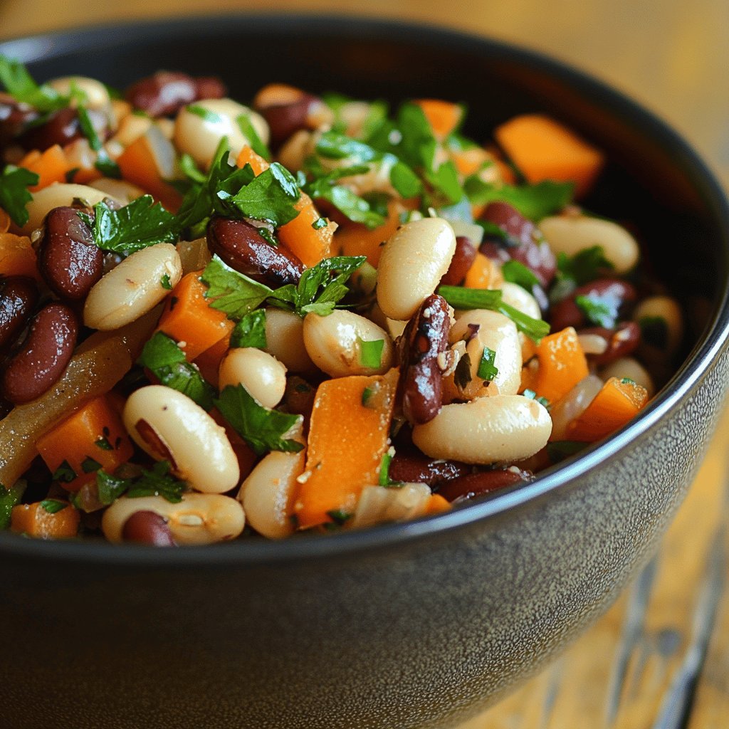 Ensalada de habichuelas y zanahoria