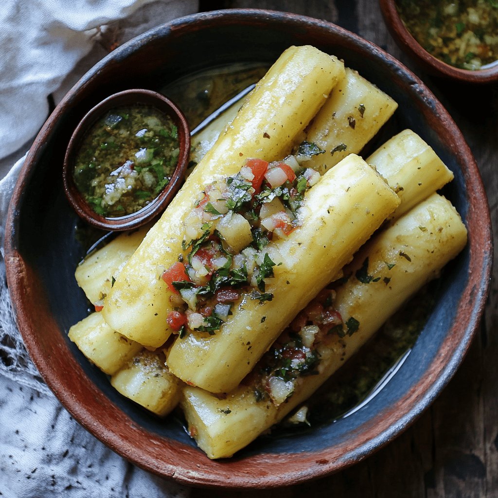 Receta de Yuca con mojo venezolano