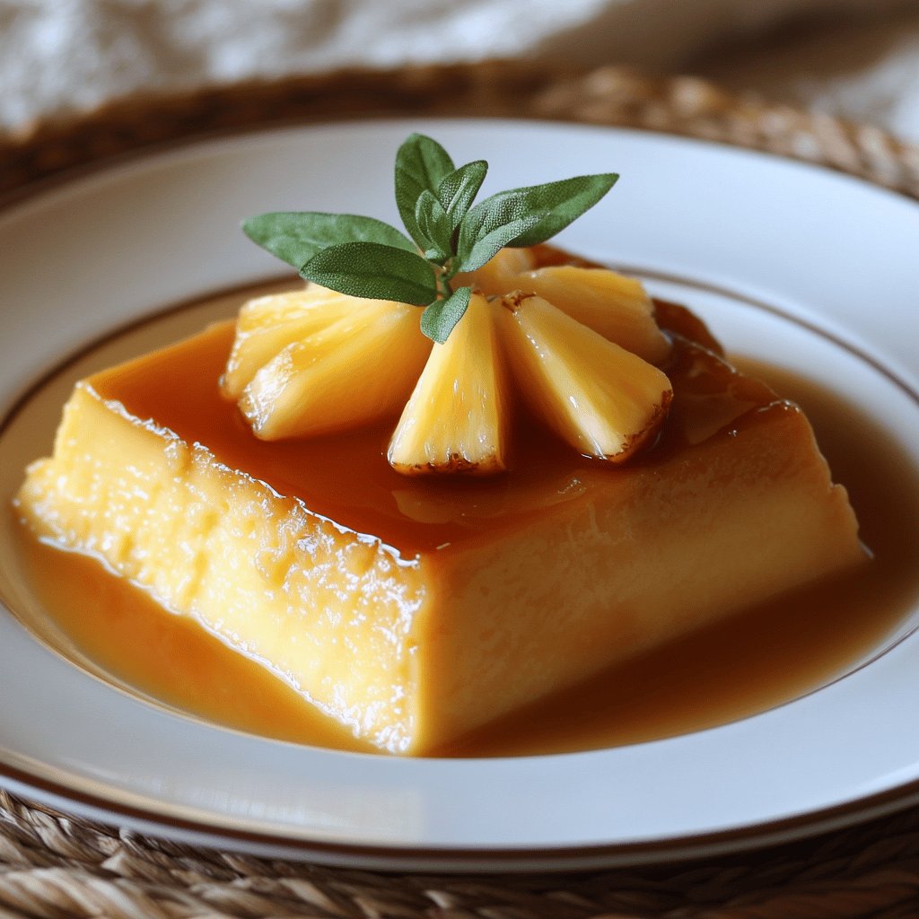 Flan de piña - ¡Receta fácil y casera!