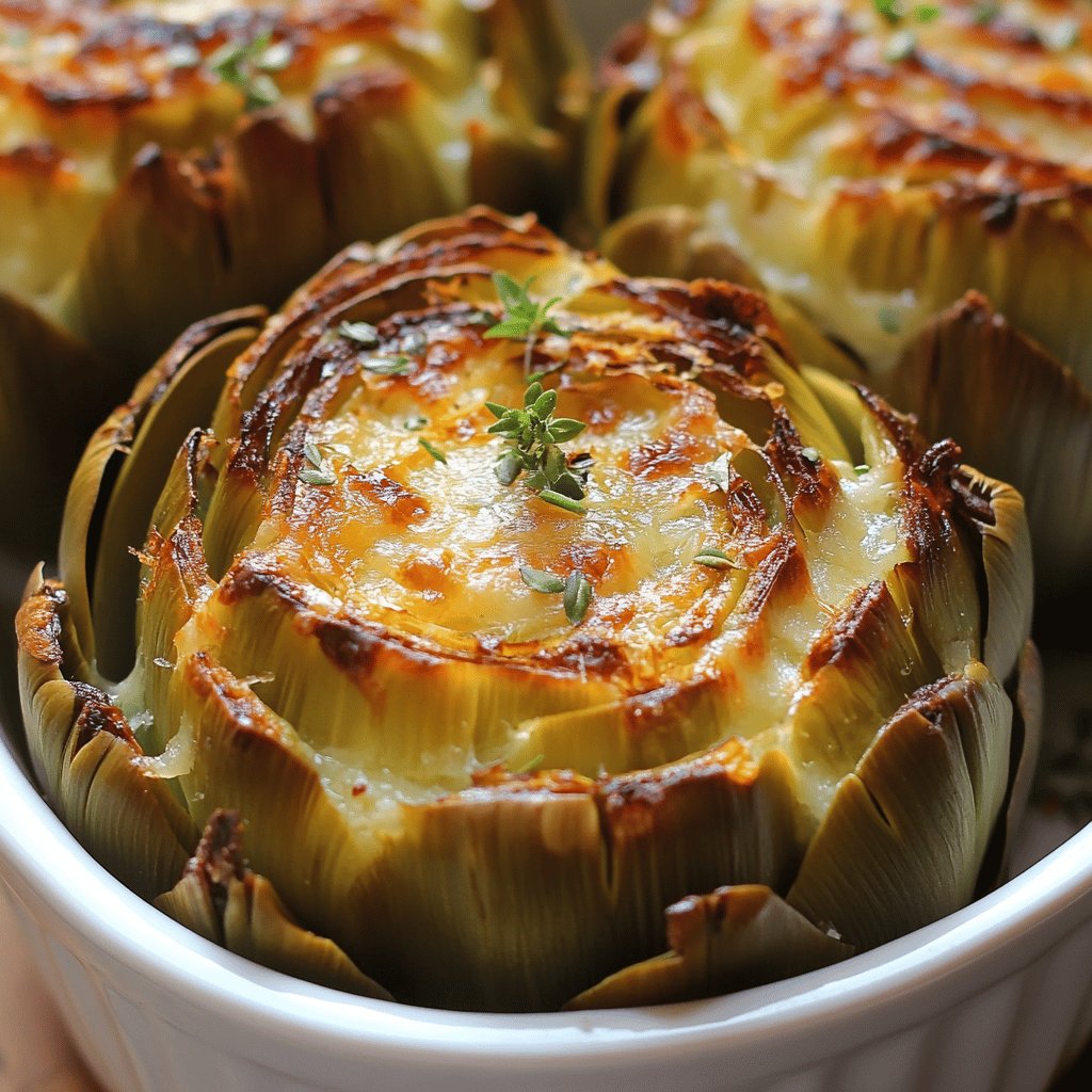 Receta de Alcachofas al horno con queso