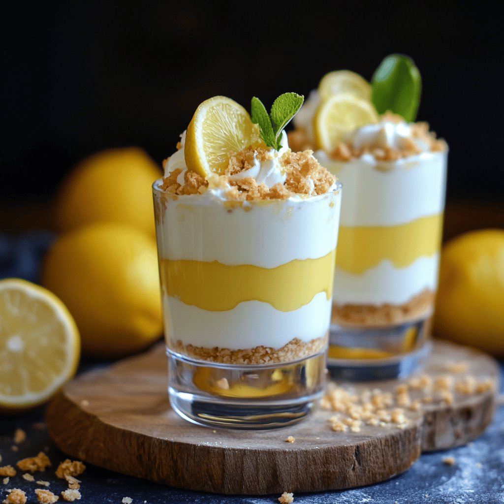 Lemon pie en vaso