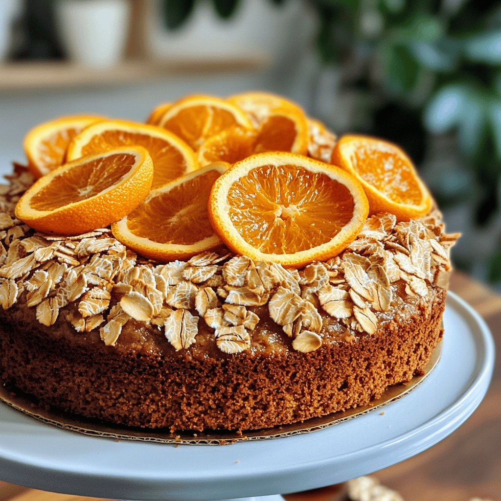 Receta de Bizcocho de avena y naranja