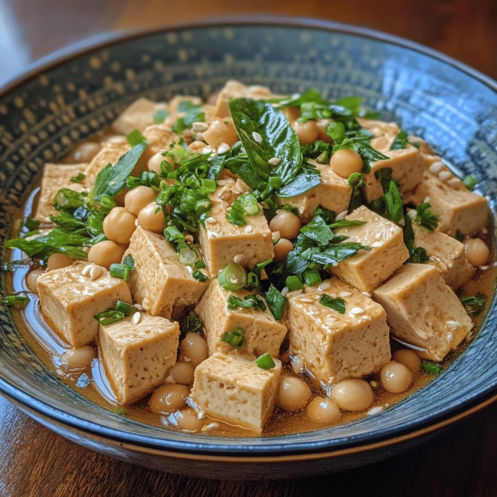 Tofu de garbanzos casero