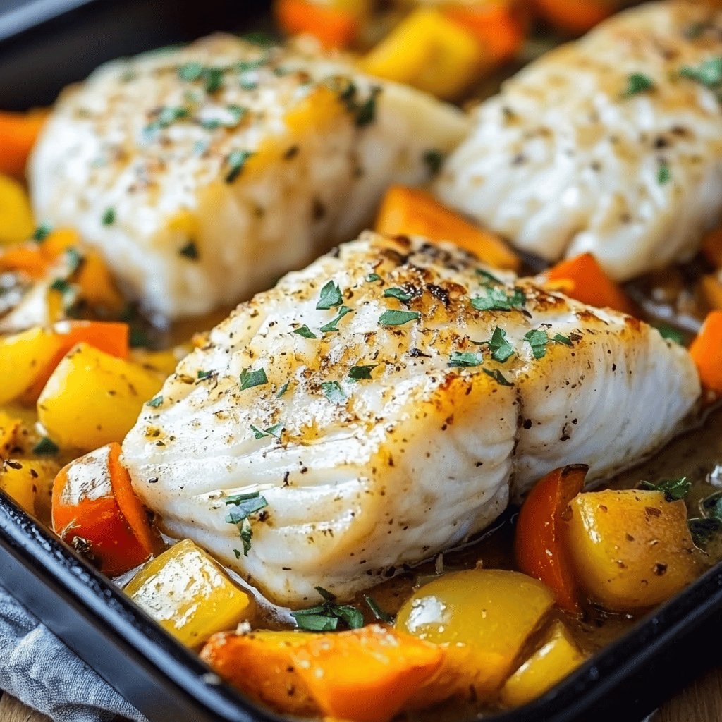 Bacalao al Horno con Verduras