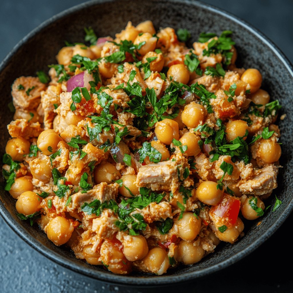 Receta de Garbanzos con atún