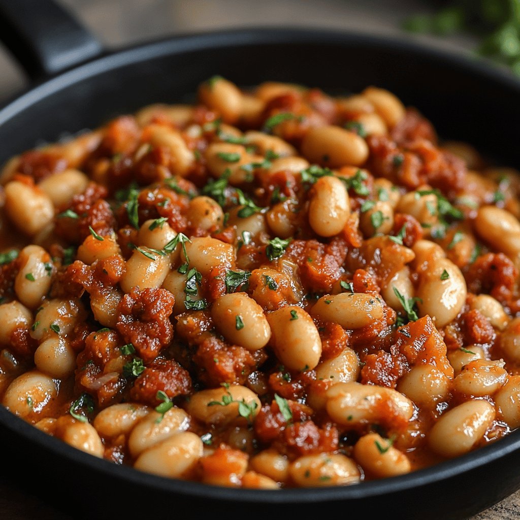 Alubias blancas con chorizo