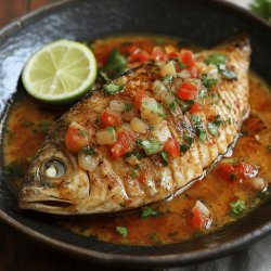 Mojarra al mojo de ajo