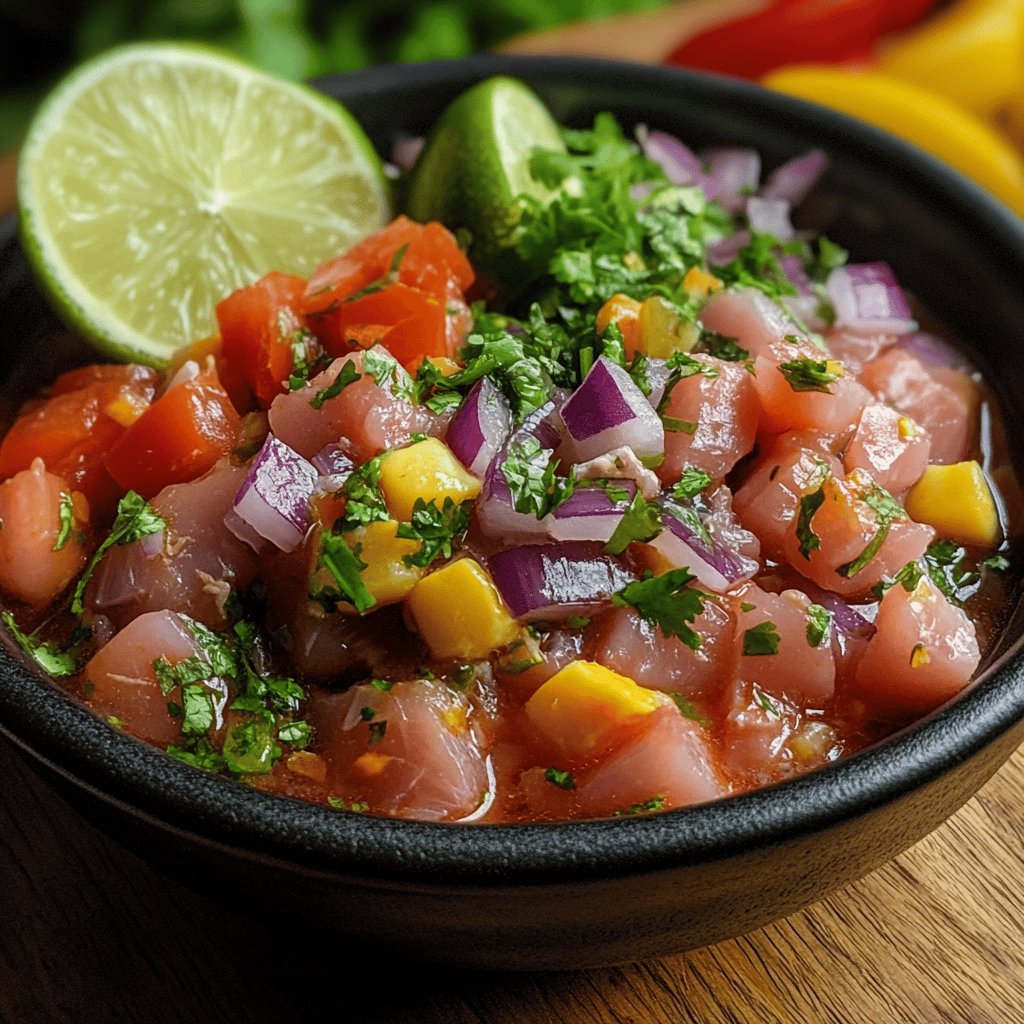 Ceviche de atún estilo Sinaloa