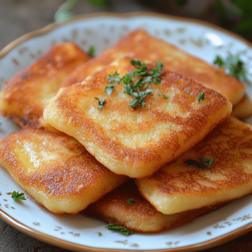 Tortitas de yuca fritas con queso