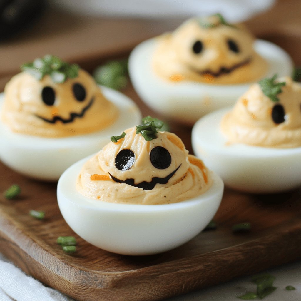 Huevos rellenos para Halloween