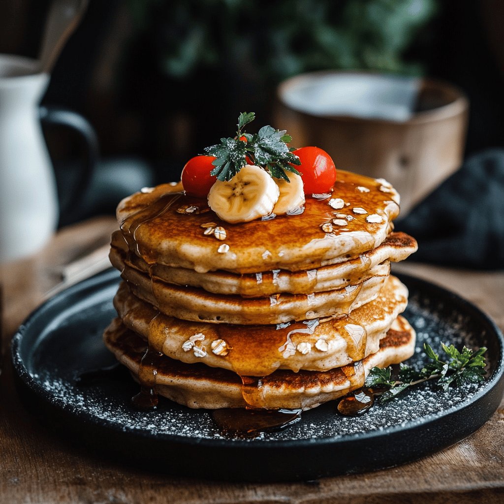 Tortitas de avena y plátano