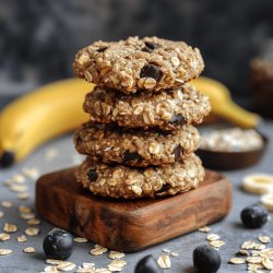 Galletas de avena y plátano sin azúcar