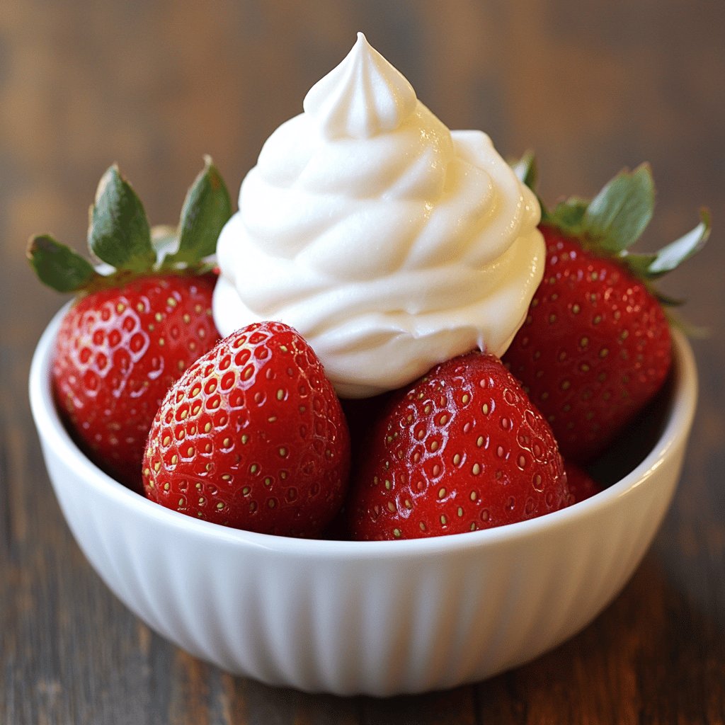 Receta de Fresas con crema